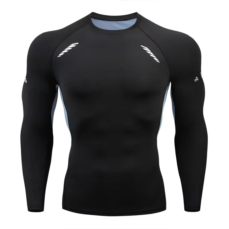 T-shirt da uomo da corsa Sport T Shirt da uomo Compressione Fitness Top Tee Quick DryTight Training Gym Sport Running Camicie Jersey